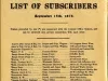 Directory, Telephone - The Speaking Telephone!
List of Subscribers connected with the Central Office System