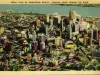 Postcard - Aerial View of Downtown Detroit, Looking South Toward the River.