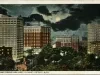 Postcard - Grand Circus Park West, By Night, Detroit, Mich.