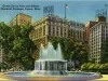 Postcard - Grand Circus Park and Edison Memorial Fountain, Detroit, Mich.