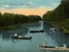 Postcard - Canal Scene, Belle Isle, Detroit, Mich.