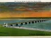 Postcard - Sunset Bridge to Belle Isle, Detroit, Mich.