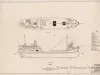 Drawing, Technical - Wooden Steam Barge, Sidney O. Neff