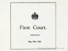 Program - First Court, May 19th, 1931