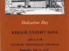 Program - Dedication Day, Kresge Exhibit Hall