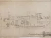 Drawing, Technical - Inboard Profile for Fire Tug
[Hull No. 75]