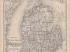 Map - Mileage Map of the Best Roads of Michigan,
Showing State Highways, Road Distances.