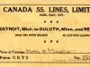Ticket, Transportation - Canada SS. [Steamship] Lines, Limited
Nor. Nav. Div. [Northern Navigation Division]