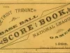 Scorebook - The Detroit Tribune Base Ball Score Book, National League Games. 1888.