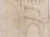 Drawing, Architectural - Cross Section Through Nave and Aisles Showing Truss and Roofs,
Transept Window