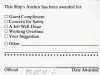 Award - Bob-Lo Island Ships Anchor Award