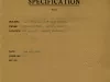 Specification - Specification for - Building: Solid Brick One Story Store Building, Owner: Richard Brothers, Detroit, Michigan, Location: Joy Road, Detroit, Michigan.