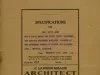 Specification - Specifications for Mrs. Ettie Jory for a Solid Brick Two Story Twelve Apartment and Janitor Apartment Building, Located at the Southwest Corner of Lawton and Columbus Aves., Detroit, Michigan.