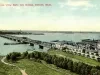 Postcard - Bird's Eye View, Belle Isle Bridge, Detroit, Mich.