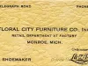 Card, Business - Floral City Furniture Company