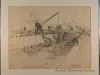 Sketch - Building a Ship in the Graving Dock
