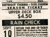 Ticket, Admission - Detroit Tigers - Tiger Stadium
Season Ticket