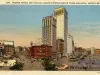 Postcard - Monroe Avenue And Cadillac Square Showing Barlum Tower And Hotel, Detroit, Mich.