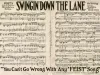 Music, Sheet - Swingin' Down The Lane/Carolina Mammy