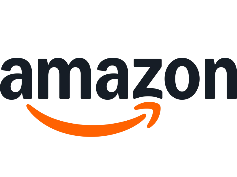 Amazon logo with a yellow arrow under the text.