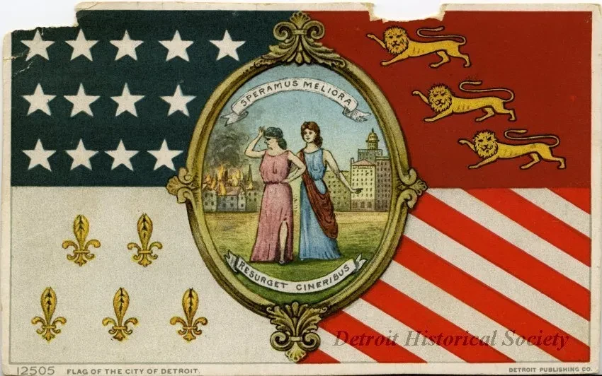Postcard - Flag of the City of Detroit