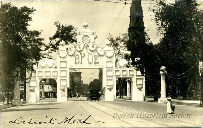 Postcard - Detroit Mich - Elk's National Convention